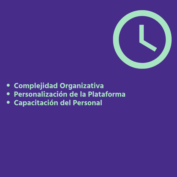 factores que influyen en el tiempo de implementación