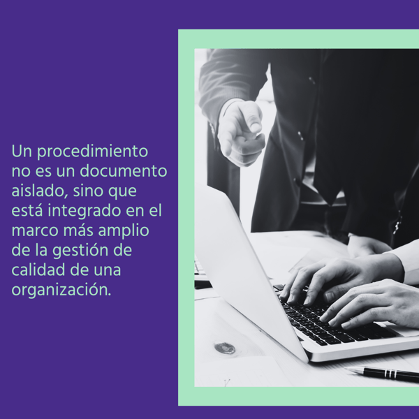 Un procedimiento no es un documento aislado