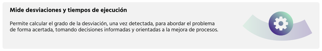 Mide desviaciones y tiempos de ejecución