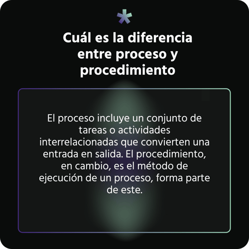 Cuál es la diferencia entre proceso y procedimiento