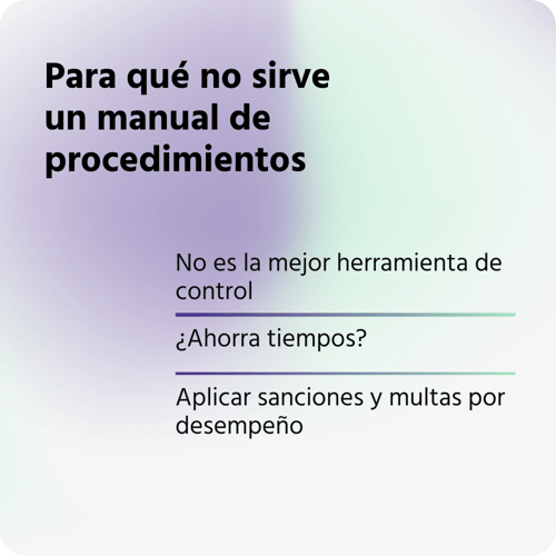 Para qué no sirve un manual de procedimientos