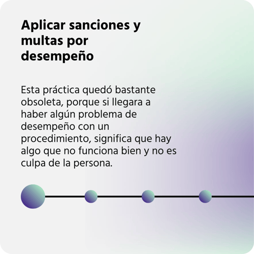 Aplicar sanciones y multas por desempeño 