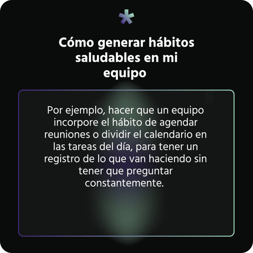 Cómo generar hábitos saludables en mi equipo 