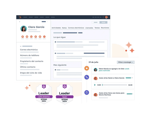 Consolida tus interacciones con tus contactos y empresas desde Hubspot