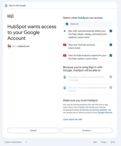 Conectar Hubspot a Youtube