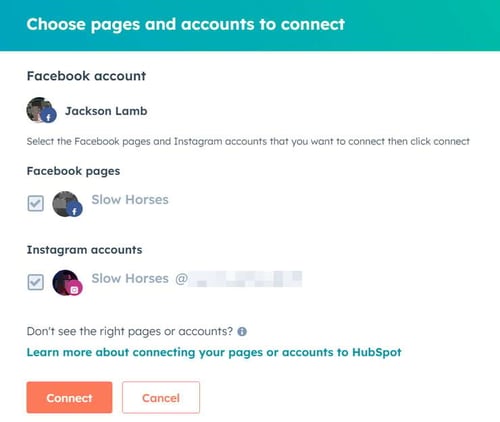 Conectar Hubspot con Facebook o Instagram