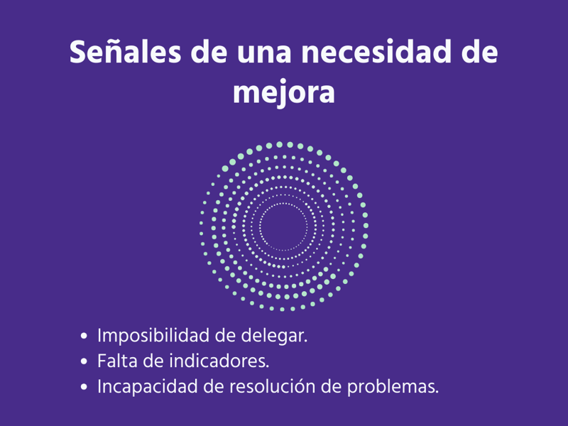 Señales de una necesidad de mejora de procesos