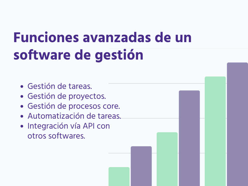 Funciones avanzadas del software de gestión