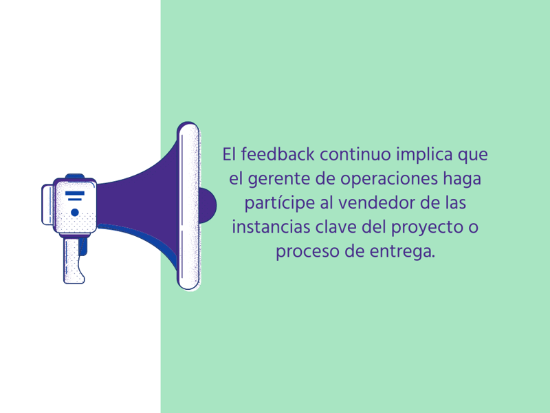 Feedback del gerente de operaciones a ventas