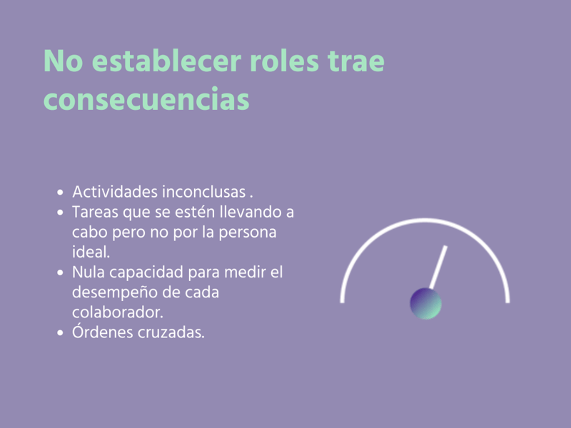 Consecuencias de no tener roles funcionales