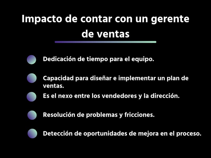 Impacto de contar con un gerente de ventas