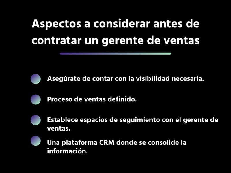 Qué tener en cuenta antes de contratar un gerente de ventas