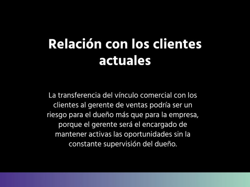 Relación con los clientes actuales