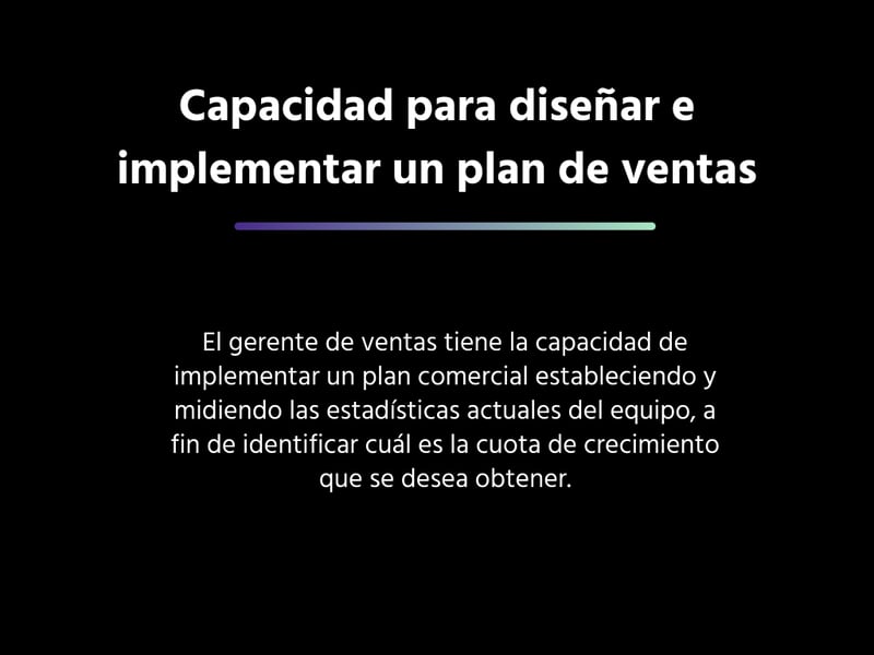 Capacidad para diseñar un plan de ventas