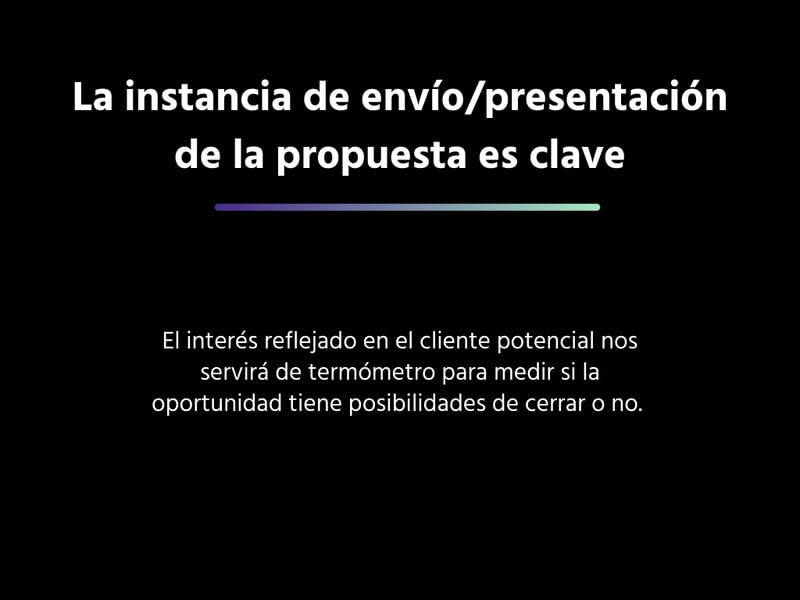 La presentación de la propuesta comercial es clave