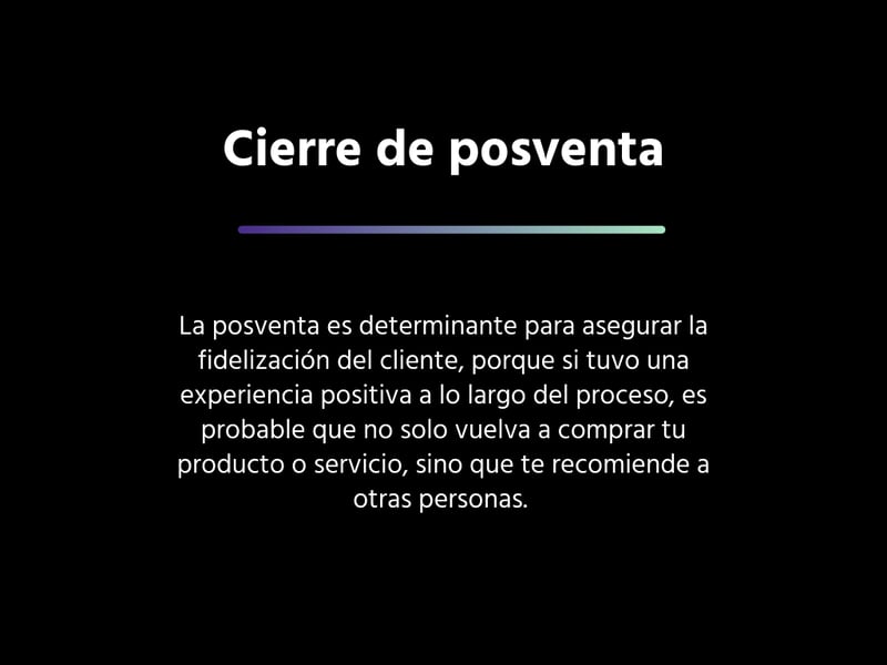 Cierre de posventa