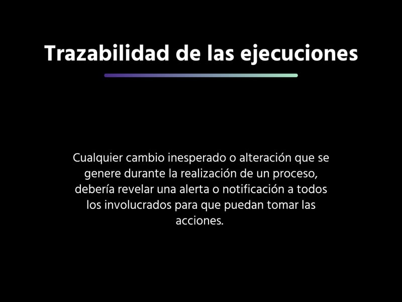 Trazabilidad de las operaciones