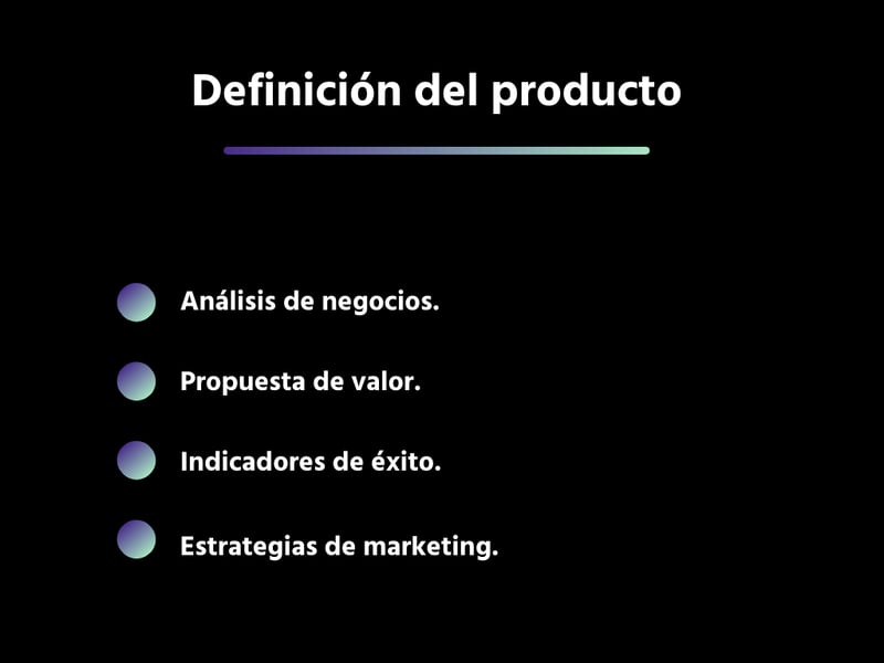 Definición del producto