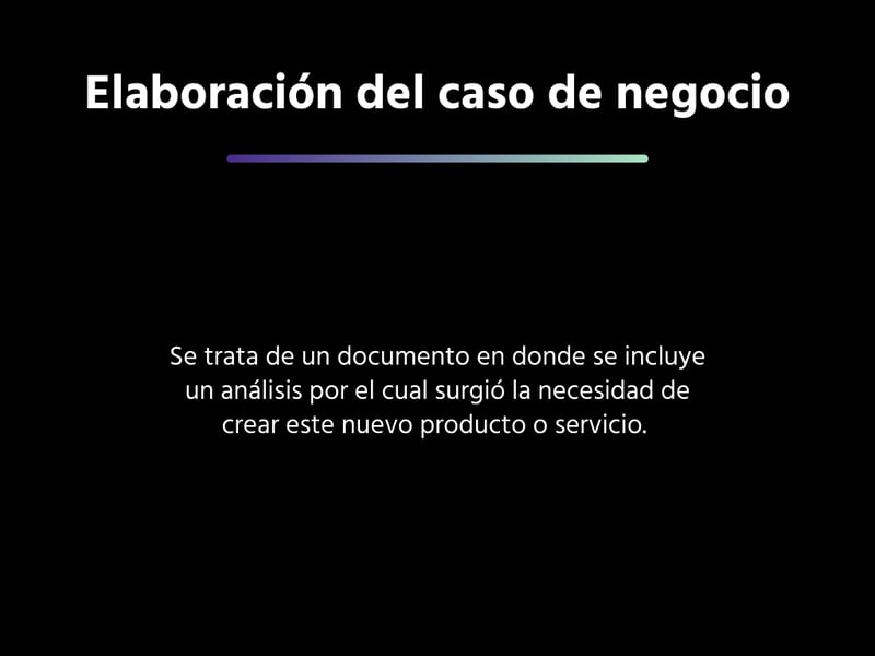 Elaboración del caso de negocio