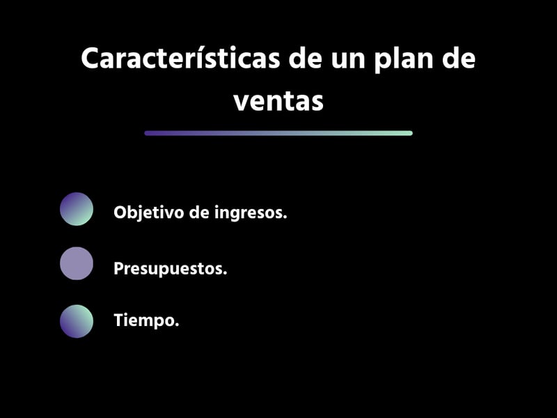Características de un plan de ventas