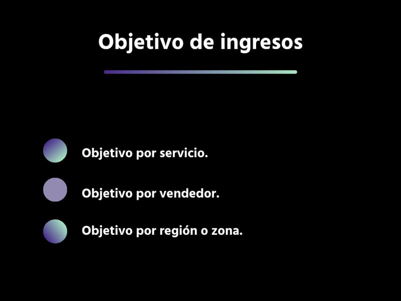 Objetivos de ingresos