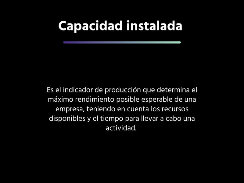 Capacidad instalada