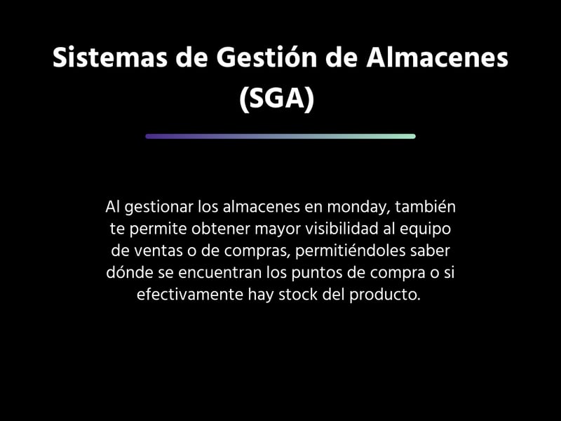 Sistemas de Gestión de Almacenes (SGA) 