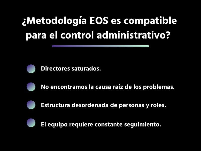 EOS es compatible con el control administrativo