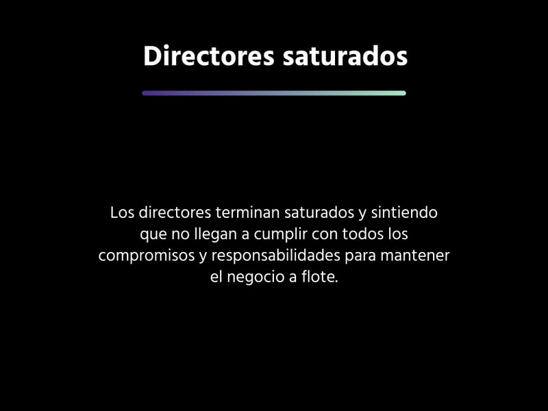 Directores saturados