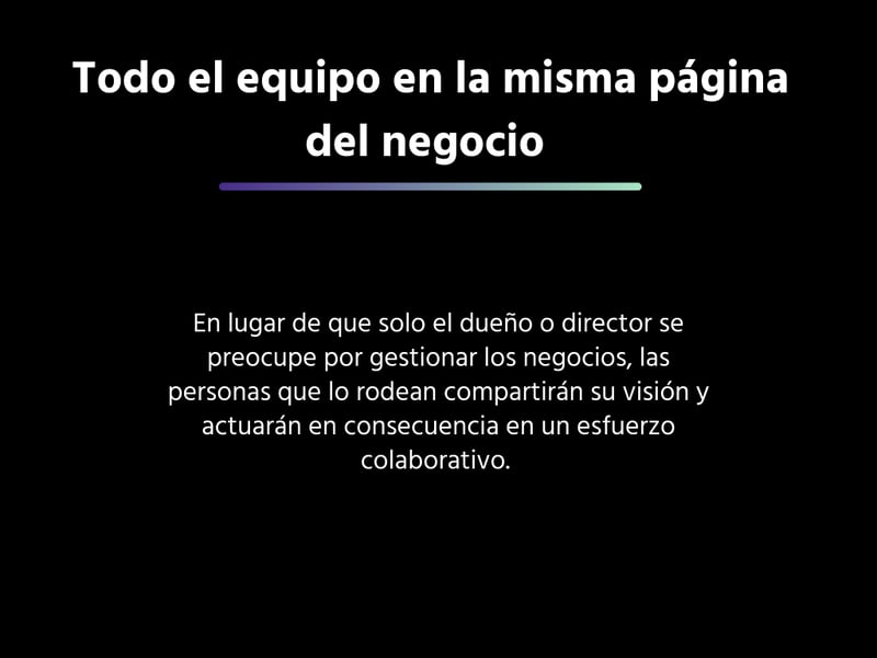 Todo el equipo en la misma página del negocio
