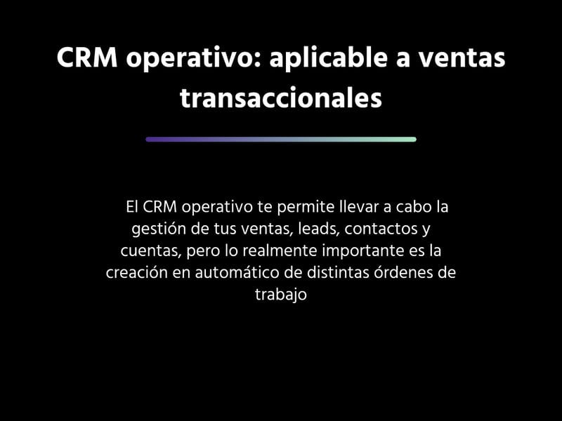 CRM operativo: aplicable a ventas transaccionales