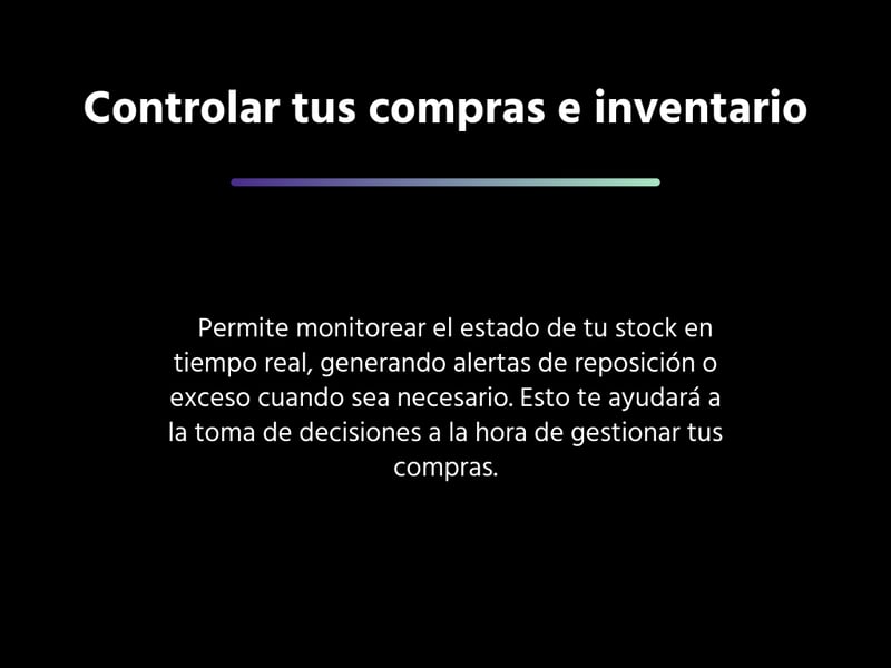 Controlar tus compras e inventario