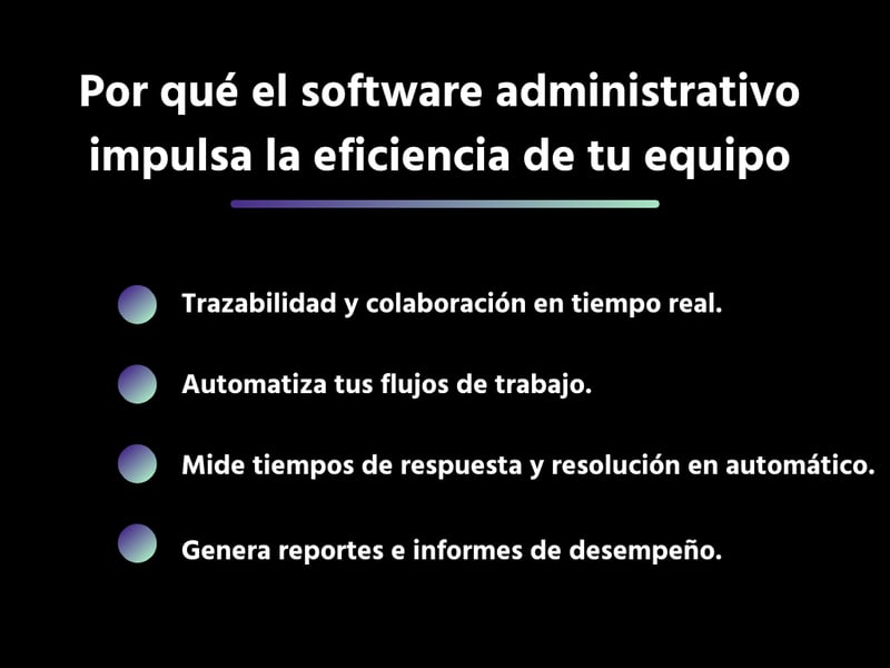 Por qué el software administrativo impulsa la eficiencia de tu equipo