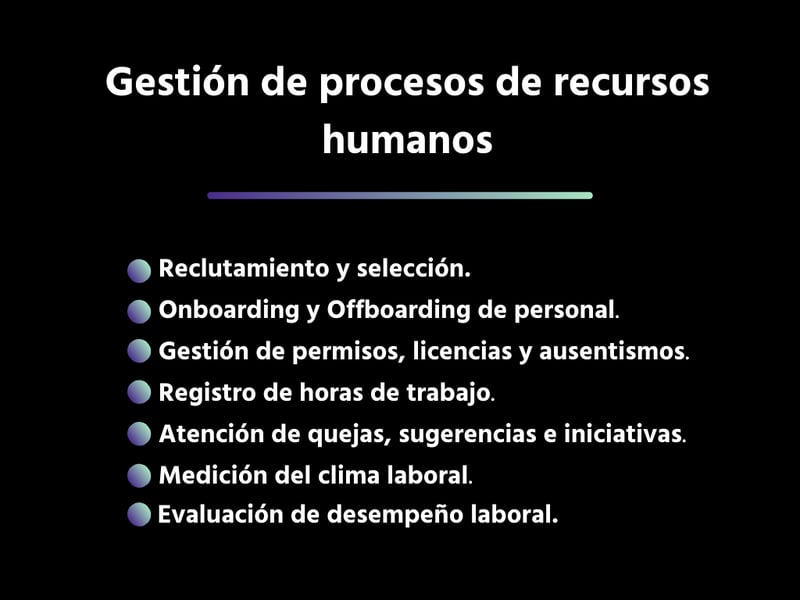 Gestión de procesos de recursos humanos