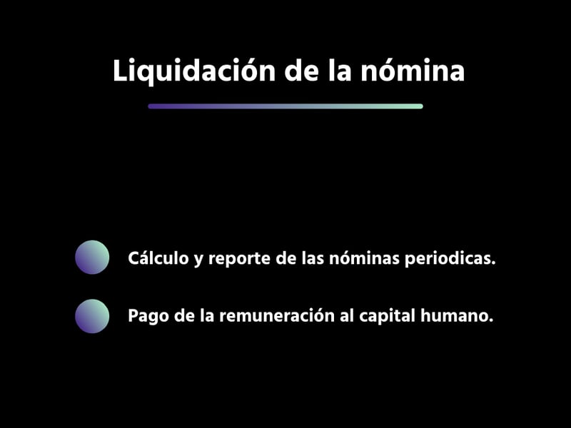 Liquidación de la nómina
