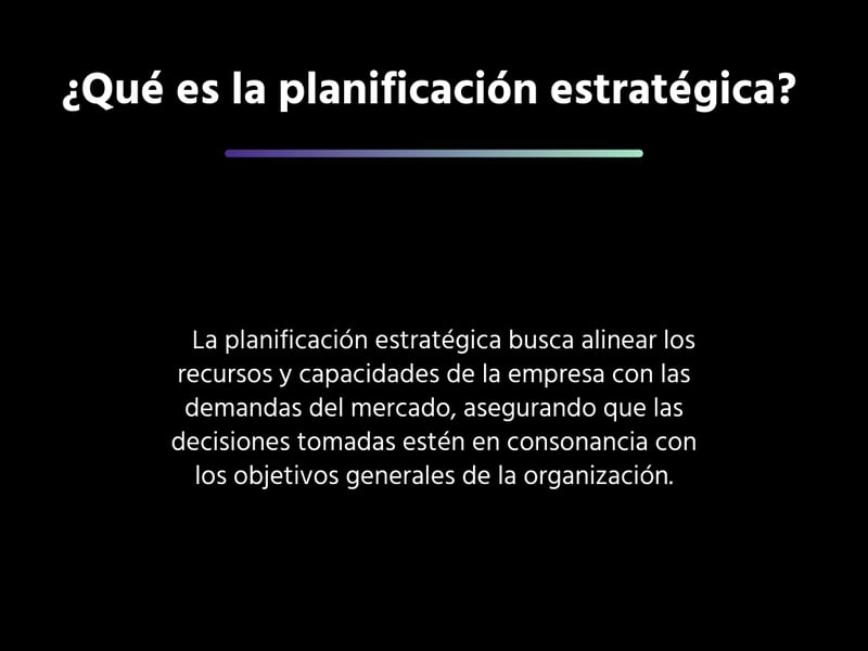 Planificación estratégica qué es