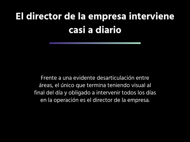 El director de la empresa interviene casi a diario