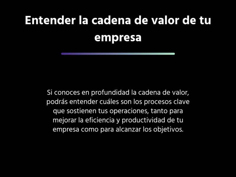 Entender la cadena de valor de tu empresa