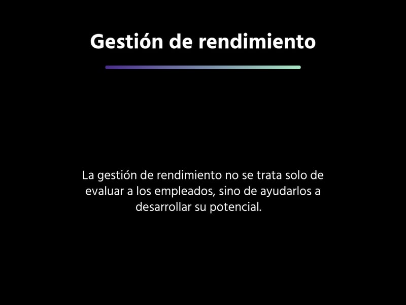 Gestión de rendimiento